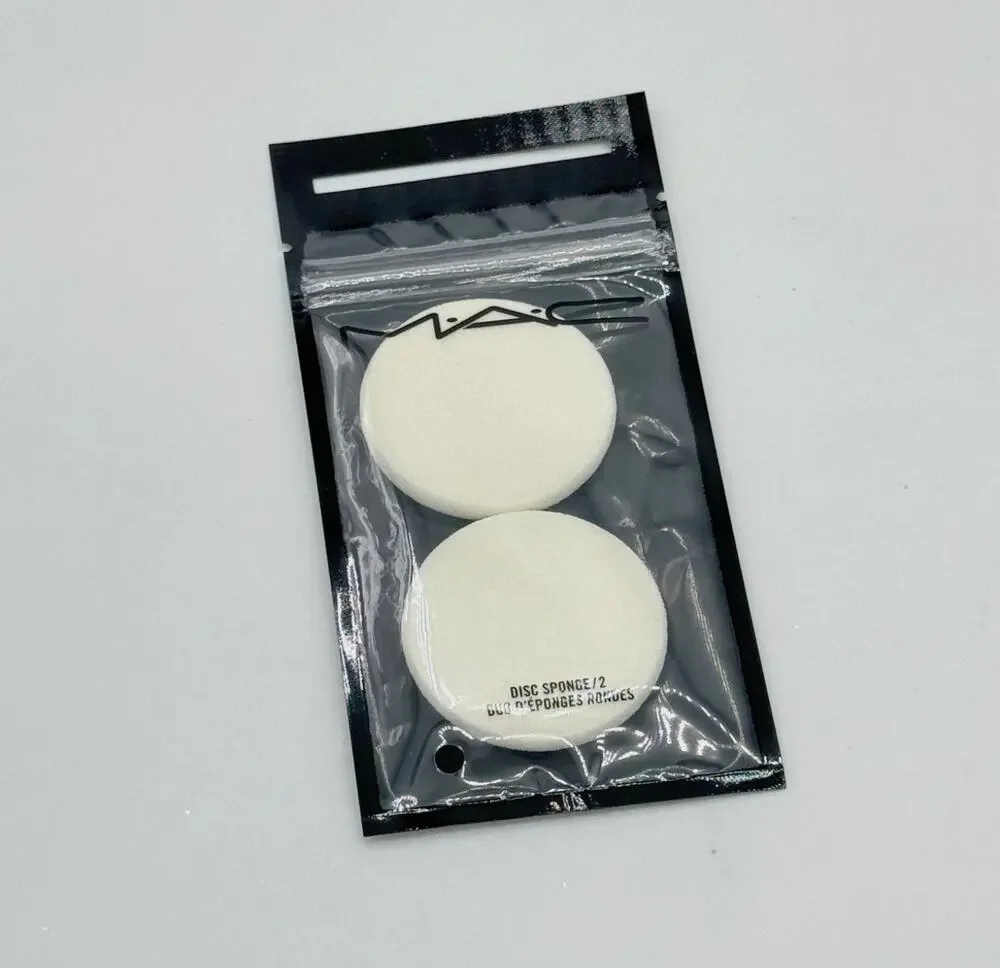MAC Studio Tech Disc Sponge Package of 2 Makeup / Powder Applicator NEW